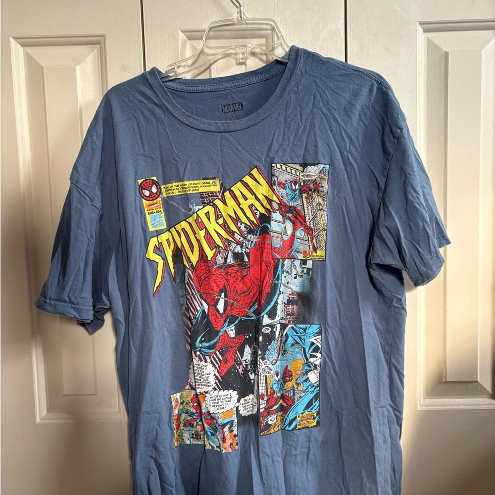 Marvel Spider-Man Comic Print Blue Tee